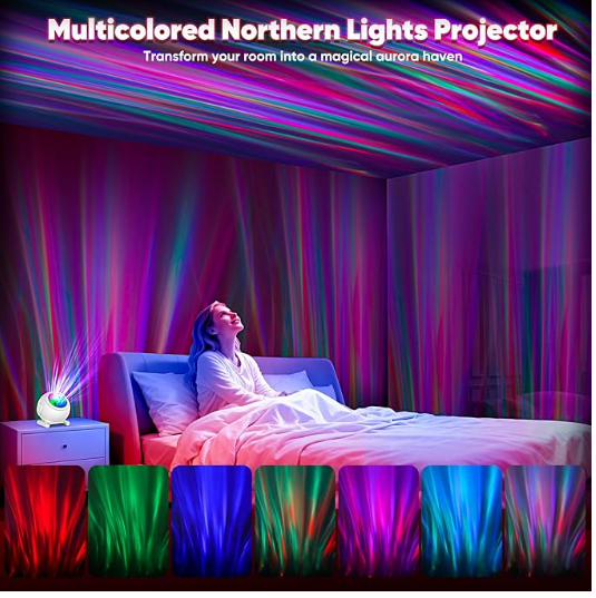 Northern Lights Projector, Aurora Projector with Timer and Remote, Night Light Projector for Kids Room, Room Decor, Christmas Gifts for Adults Teens
