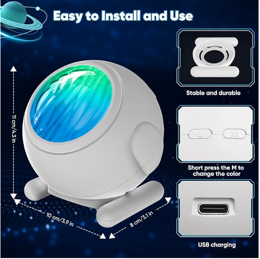 Northern Lights Projector, Aurora Projector with Timer and Remote, Night Light Projector for Kids Room, Room Decor, Christmas Gifts for Adults Teens