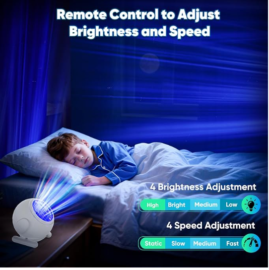 Northern Lights Projector, Aurora Projector with Timer and Remote, Night Light Projector for Kids Room, Room Decor, Christmas Gifts for Adults Teens