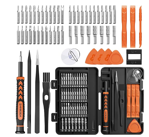 SHARDEN 58 in 1 Small Precision Screwdriver Set Magnetic Mini Screwdriver Set with Case Professional Electronic Tools Kit for iPhone, MacBook, Computer, Laptop, PC, RC, PS4, Xbox, Eyeglasses, Watch