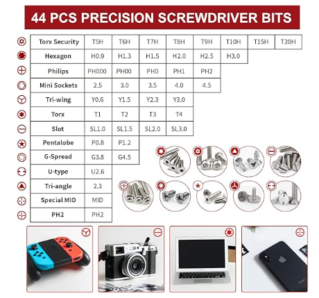 SHARDEN 58 in 1 Small Precision Screwdriver Set Magnetic Mini Screwdriver Set with Case Professional Electronic Tools Kit for iPhone, MacBook, Computer, Laptop, PC, RC, PS4, Xbox, Eyeglasses, Watch