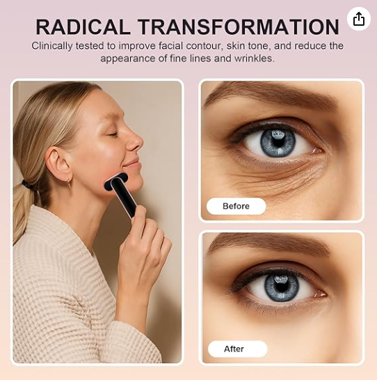 7 in 1 Eye Massager Facial Relaxation, Suitable for Family Travel Outing Eye Massage, Facial Massager, Black