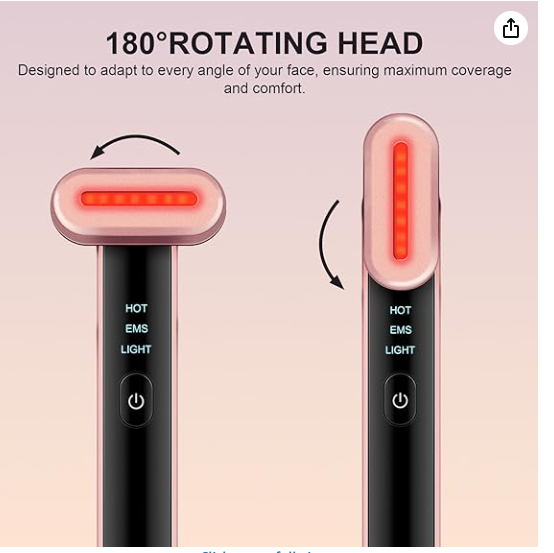 7 in 1 Eye Massager Facial Relaxation, Suitable for Family Travel Outing Eye Massage, Facial Massager, Black