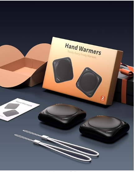 Lerat Hand Warmers Rechargeable, 2 Pack Electric Hand Warmers, Reusable Portable Pocket Heater