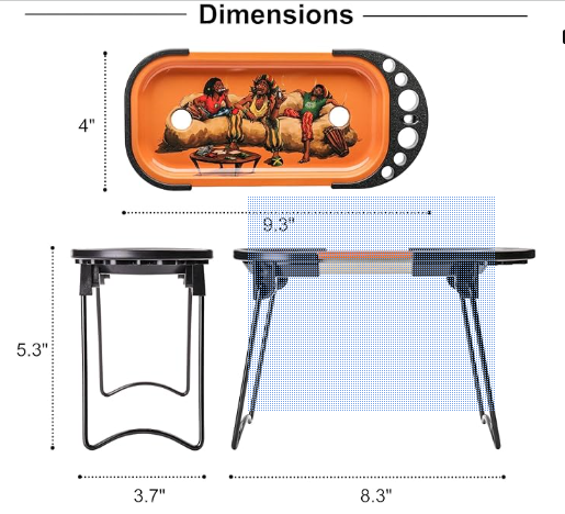 Metal Rolling Tray with Cone Loader for King Size &1 1/4 Size Pre Rolled Cones, Pre Roll Machine, Foldable Stand Cone Filler with Brush & Placement Device