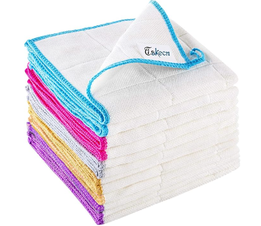 10-Piece Kitchen Dish Cloths Set, Reusable and Highly Absorbent Dishcloth Towels for Kitchens, Bathrooms and Cleaning Counters.
