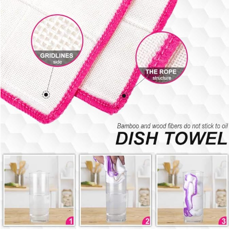 10-Piece Kitchen Dish Cloths Set, Reusable and Highly Absorbent Dishcloth Towels for Kitchens, Bathrooms and Cleaning Counters.