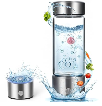 Hydrogen Water Bottle Generator Featuring SPE PEM Technology Water Ionizer.3 Minutes Increases 1700ppb Hydrogen Concentration, Type-C Charging for Home, Office, Travel, and Exercise