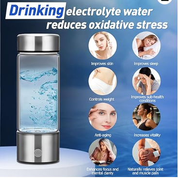 Hydrogen Water Bottle Generator Featuring SPE PEM Technology Water Ionizer.3 Minutes Increases 1700ppb Hydrogen Concentration, Type-C Charging for Home, Office, Travel, and Exercise